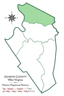 Location of Grant District in Jackson County