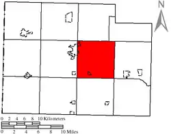 Location of Jackson Township in Paulding County