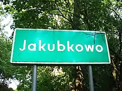 Jakubkowo Road Sign