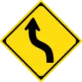 Double curve, first to the left