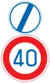 End of special speed limitThe statutory speed limit applies