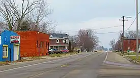 Looking north along S. Adrian Highway (M-52)