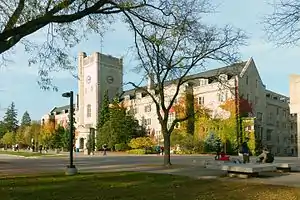 side view of university residence