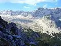 Western part of the Jubilee Ridge with the Brunntalgrat and the hut (from Gatterl)