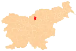 The location of the Municipality of Ljubno