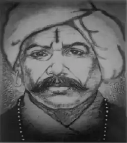 Sketch of Karunakar Singh Naik