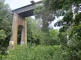 Kayaderosseras Creek below Ballston Spa crossed by railroad trestle