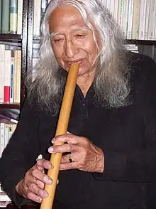 Ramos playing quena flute