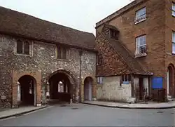 Exterior view of St Swithun-upon-Kingsgate Church (entrance by staircase on right)