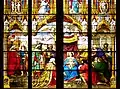 Late 19th-century stained glass of The Adoration of the Shepherds and the Magi, Cologne Cathedral