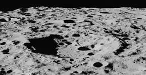 Oblique Apollo 16 image, facing north