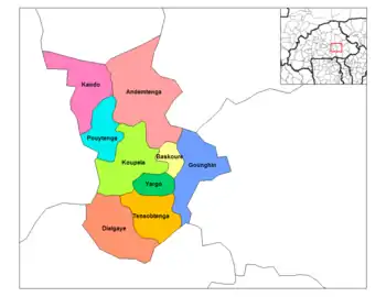 Andemtenga Department location in the province