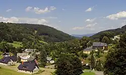 View towards the Church of Saint Christopher