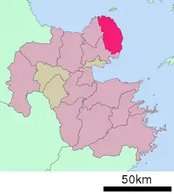 Location of Kunisaki