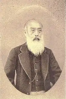 Marquess Kuroda Nagahiro of Fukuoka. Nagahiro (like his close relative, Shimazu Nariakira) was a serious proponent of technological modernization after Commodore Perry's arrival. He greatly encouraged learning amongst his retainers, and sent them to the best schools of Edo, Osaka, and Nagasaki to absorb the Western knowledge and technical expertise which was entering the country at the time.