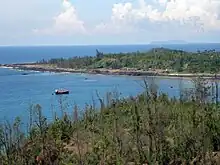 Lý Sơn Island in the background, seen from Sơn Thủy area.