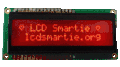 Orange LCD mounted on the LCD Smartie official hardware