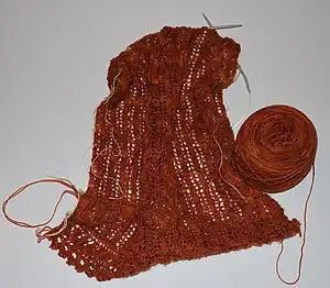 Lace knitting