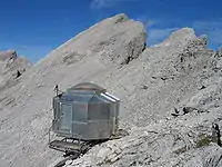 Biwakschachtel, or bivouac box, Karwendel Mountains, Tyrol, Austria,