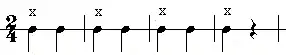 The basic rhythm of traditional mor lam