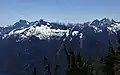 Mt. Lindeman, Mt. Webb, Mt. Rexford seen from Flora Peak.