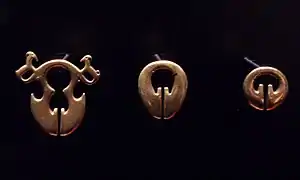 Igorot gold double-headed pendants (lingling-o) from the Philippines