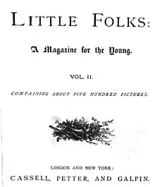 Front page of Little Folks periodical from 1872.