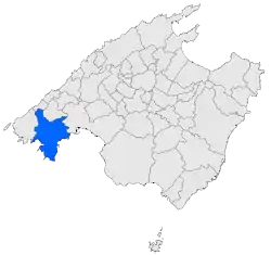 Calvià shown within Majorca