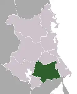 Phú Yên highlighted in the map