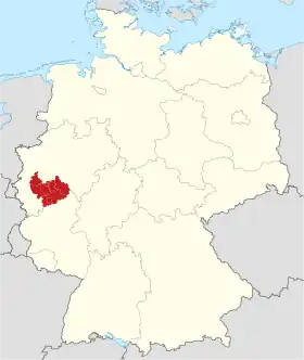 Location of the Cologne Bonn region in Germany