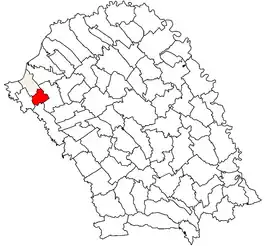 Location in Botoșani County