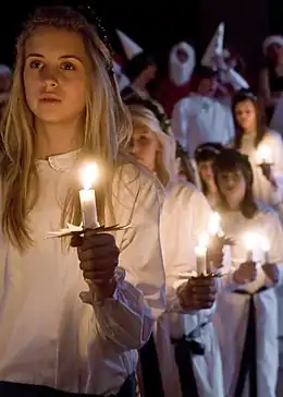 Saint Lucy's Day procession in Sweden