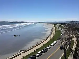 Southerly view over Lynn Shore Drive, toward Nahant and downtown Boston