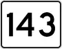 Route 143 marker