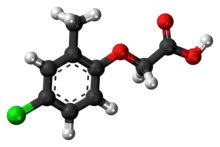 Ball-and-stick model of the MCPA molecule