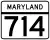 Maryland Route 714 marker