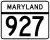 Maryland Route 927 marker