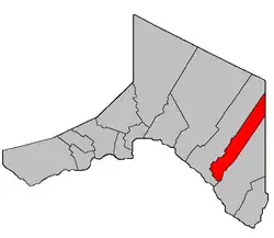 Location within Madawaska County, New Brunswick.