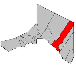 Location within Madawaska County, New Brunswick.