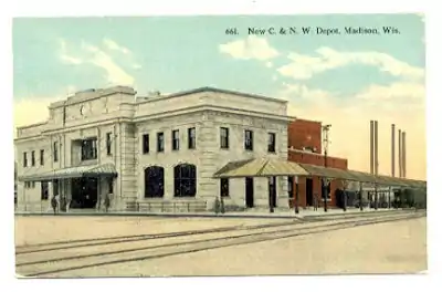 Postcard of station from the 1910s.