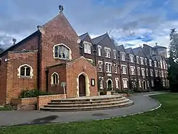 College Chapel and Norfolk Building in the Foreground with Okinaga Tower in the Background