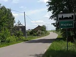 Street of Majdan, Gmina Siennica, Mińsk County