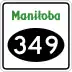 Provincial Road 349 marker