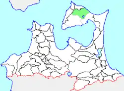 Location of Ōhata in Aomori Prefecture