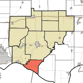 Location in Warrick County