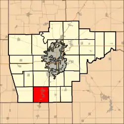 Location in Sangamon County