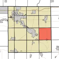 Location of Clinton Township in Elkhart County