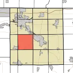 Location of Harrison Township in Elkhart County