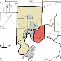 Location in Vanderburgh County