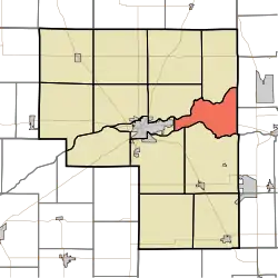 Location of Miami Township in Cass County